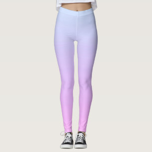 Modern Pastel Blue & Pink Ombre Leggings
