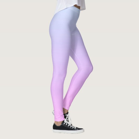 Modern Pastel Blue & Pink Ombre Leggings (Rechts)