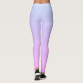 Modern Pastel Blue & Pink Ombre Monogrammed Leggings (Achterkant)
