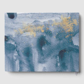 Modern pastel Blue Rozen Floral Wedding Guest Book Gastenboek (Achterkant)