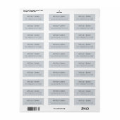 Modern Pastel Blue Wedding Return Address Label (Full Sheet)