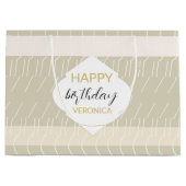 Modern Pastel Blush geometrisch monogram Groot Cadeauzakje (Voorkant)