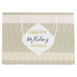 Modern Pastel Blush geometrisch monogram Groot Cadeauzakje