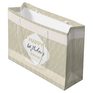 Modern Pastel Blush geometrisch monogram Groot Cadeauzakje