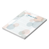 Modern Pastel Bubbles Bride's Things to Do List Notitieblok (Linkerzijde)