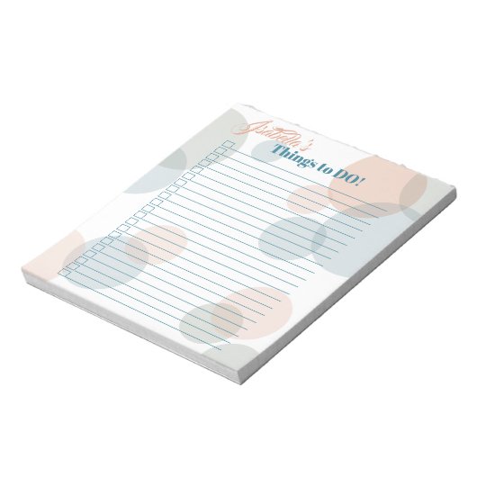Modern Pastel Bubbles Bride's Things to Do List Notitieblok (Linkerzijde)