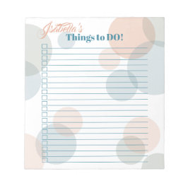 Modern Pastel Bubbles Bride's Things to Do List Notitieblok