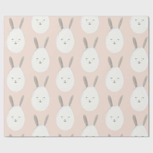 Modern Pastel Bunny Egg Pattern | Pasgeborenen Cadeaupapier (Vlak)