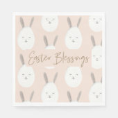 Modern Pastel Bunny Egg Pattern | Pasgeborenen Servet (Voorkant)