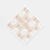 Modern Pastel Bunny Egg Pattern | Pasgeborenen Servet (Hoek)