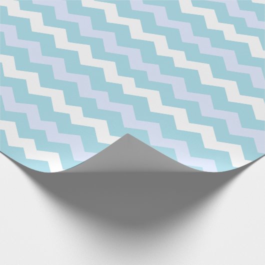 Modern pastel chevron inpakpapier (Hoek)