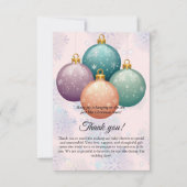 Modern Pastel Christmas Ornament Baby shower Bedankkaart (Voorkant)