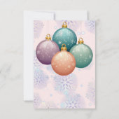 Modern Pastel Christmas Ornament Baby shower Bedankkaart (Achterkant)