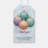Modern Pastel Christmas Ornament Baby shower Cadeaulabel (Voorkant)