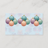 Modern Pastel Christmas Ornament Baby shower Informatiekaartje (Achterkant)