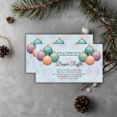 Modern Pastel Christmas Ornament Baby shower Informatiekaartje