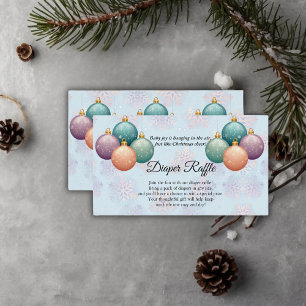 Modern Pastel Christmas Ornament Baby shower Informatiekaartje