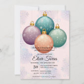 Modern Pastel Christmas Ornament Baby shower Kaart (Voorkant)