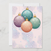 Modern Pastel Christmas Ornament Baby shower Kaart (Achterkant)