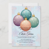 Modern Pastel Christmas Ornament Baby shower Kaart (Voorkant)