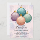 Modern Pastel Christmas Ornament Baby shower Kaart (Voorkant)