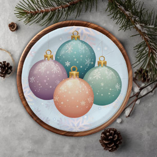 Modern Pastel Christmas Ornament Baby shower Papieren Bordje