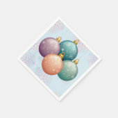 Modern Pastel Christmas Ornament Baby shower Servet (Hoek)