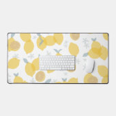 Modern pastel citrus citruscitroenen patroon bureaumat (Keyboard & Muis)