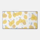 Modern pastel citrus citruscitroenen patroon bureaumat (Voorkant)