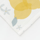 Modern pastel citrus citruscitroenen patroon fleece deken (Hoek)