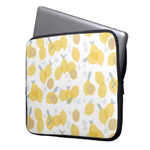 Modern pastel citrus citruscitroenen patroon laptop sleeve
