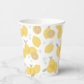 Modern pastel citrus citruscitroenen patroon papieren bekers (Links)