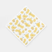 Modern pastel citrus citruscitroenen patroon servet (Hoek)