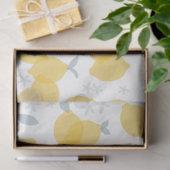 Modern pastel citrus citruscitroenen patroon tissuepapier (Geschenk)