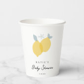 Modern Pastel Citrus Lemons Baby shower Papieren Bekers (Achterkant)