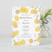 Modern Pastel Citrus Lemons Vrijgezellenfeest Kaart (Staand voorkant)