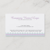 Modern Pastel Colorful Chevron Pattern Visitekaartje (Achterkant)