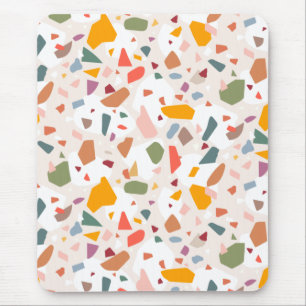 Modern Pastel Colorful Terrazzo Pattern Hoesje-M Muismat