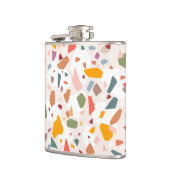 Modern pastel Colorful Terrazzo Pattern Passport Heupfles (Links)