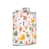 Modern pastel Colorful Terrazzo Pattern Passport Heupfles (Rechts)