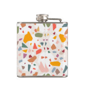 Modern pastel Colorful Terrazzo Pattern Passport Heupfles (Achterkant)