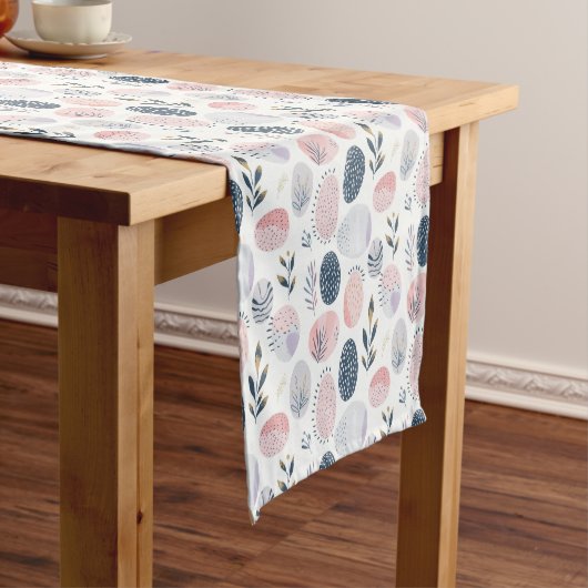 Modern Pastel Easter Egg  Table Runner Korte Tafelloper (Voorbeeld)