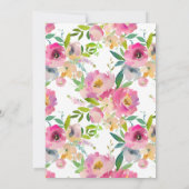 Modern Pastel Floral Bridal Shower Kaart (Achterkant)