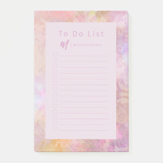 Modern Pastel Florals Monogram Post-it® Notes
