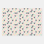 Modern pastel geometrisch kerstboompatroon inpakpapier vel (Voorkant)