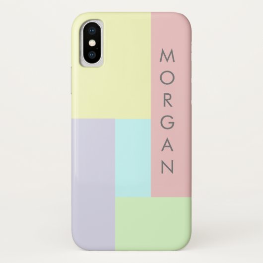 Modern pastel geometrisch monogram Case-Mate iPhone case (Achterkant)