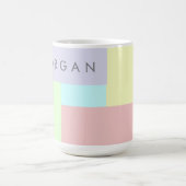 Modern pastel geometrisch monogram koffiemok (Center)
