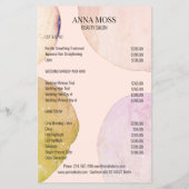 Modern pastel Glitter Flyer (Achterkant)