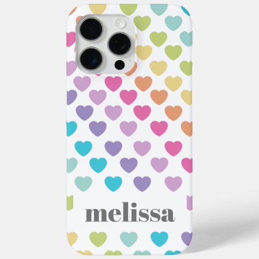 Modern Pastel hart vorm patroon Case-Mate iPhone Case (Achterkant)