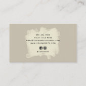 Modern Pastel Kleur Borstel Monogram Sjabloon Visitekaartje (Achterkant)